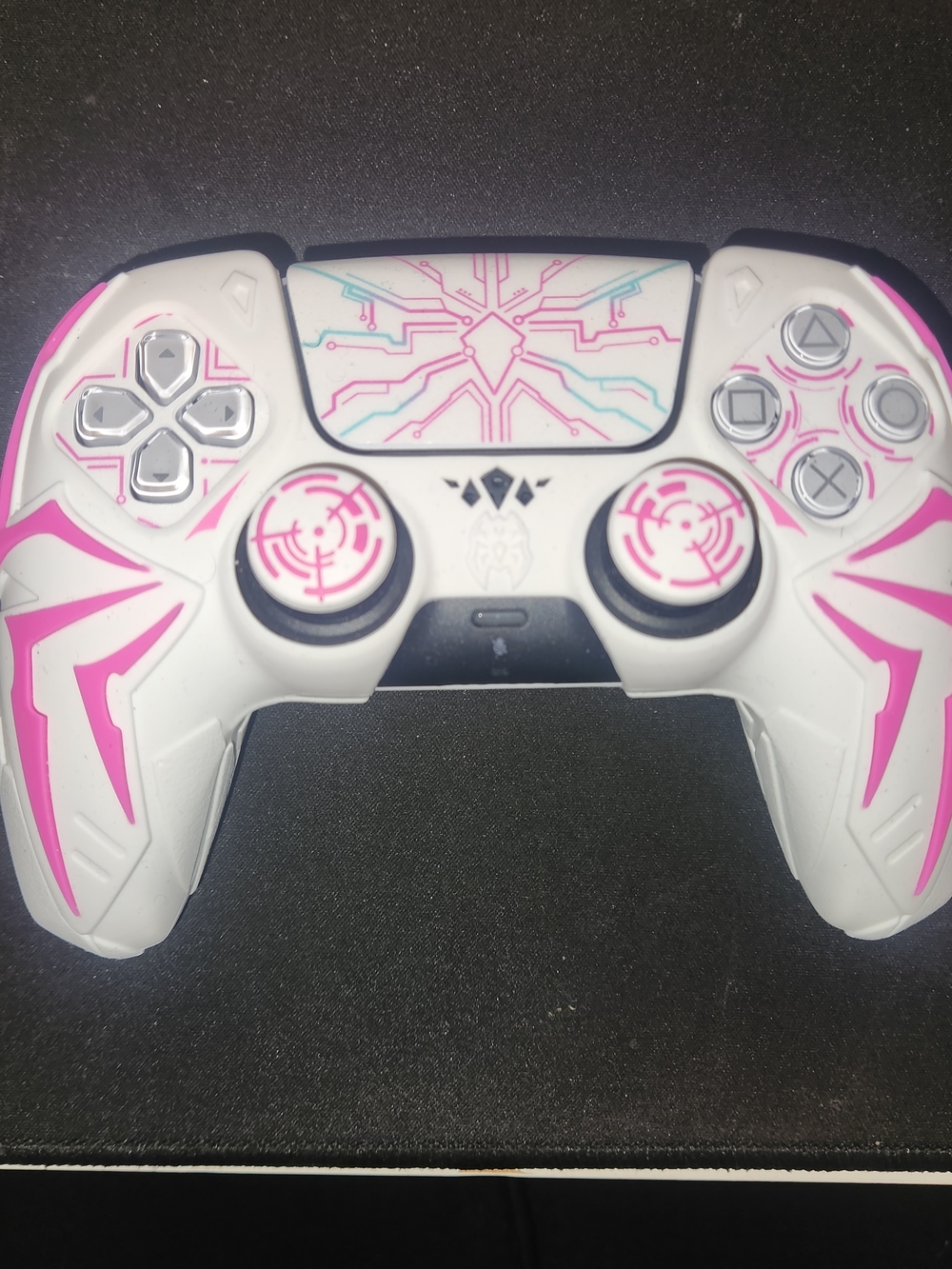 White & Pink Wireless Gaming Controller - Custom Design